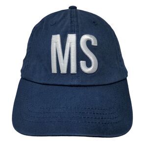 MS Slideback Hat Blue OSFM Adjustable Embroidered 6 Panel State of Mine